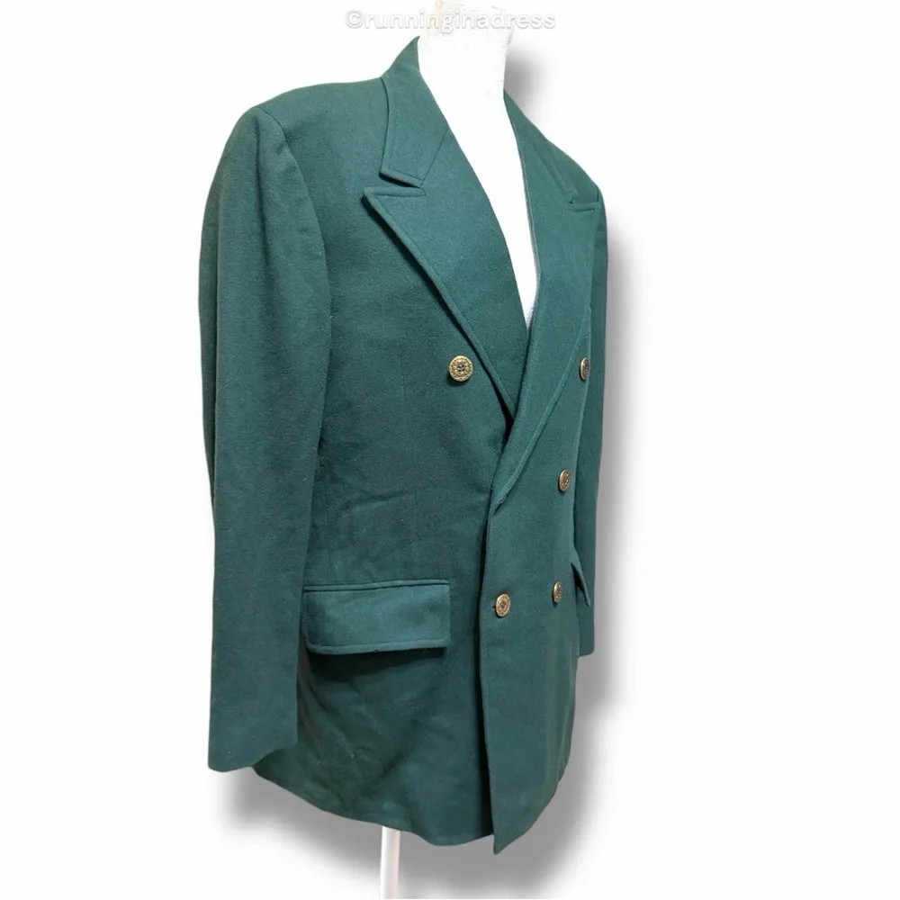 Rare Vintage 1950s Early 60s Shack's Double-Breasted Green Blazer ACWA Union Tag